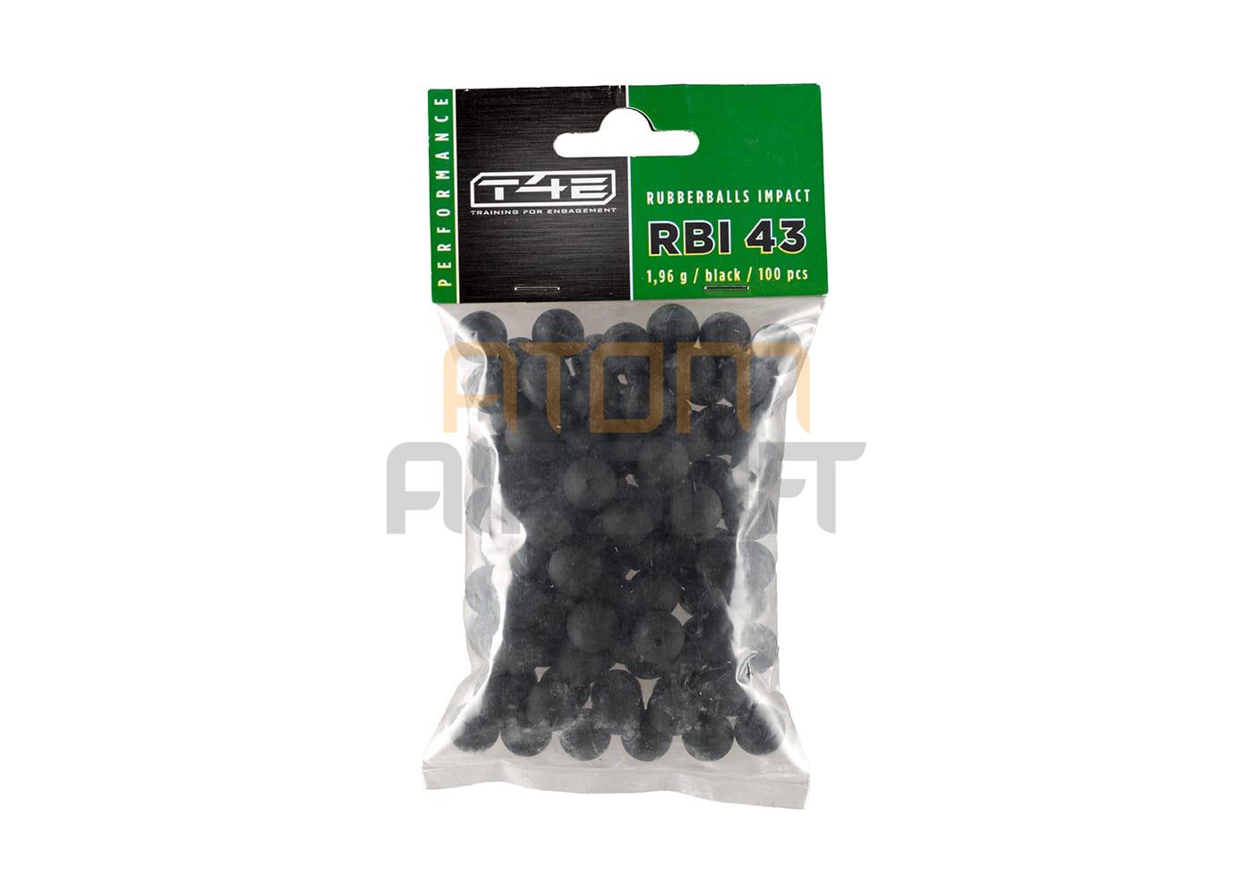 T4E RB RBI steel rubber ball .43cal, 100 pcs