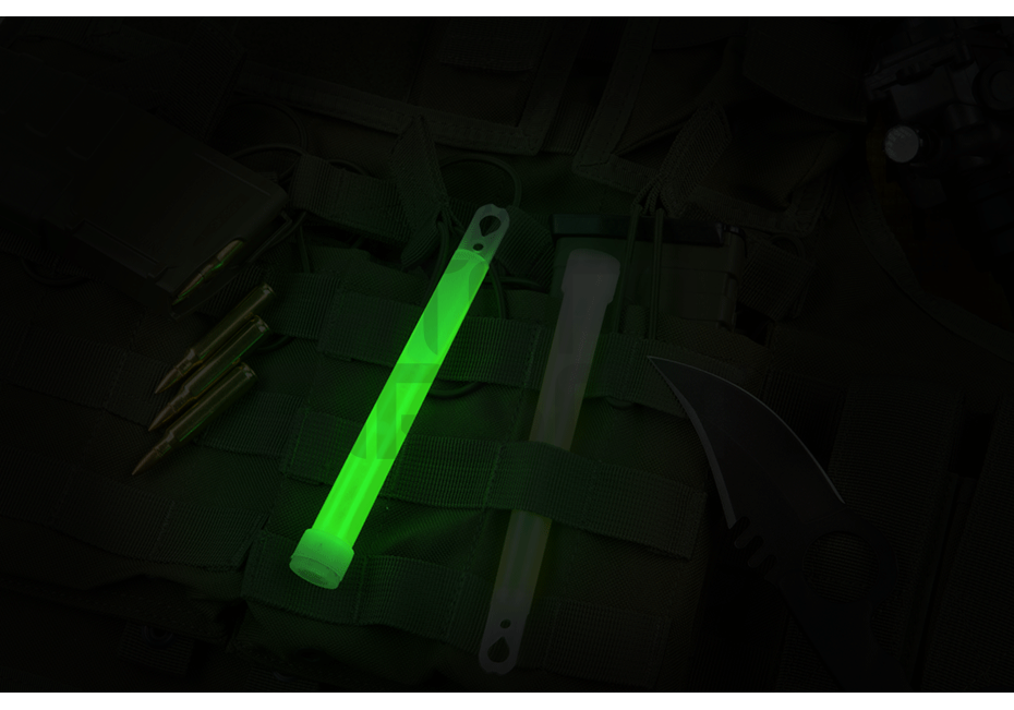 6" glow stick - green
