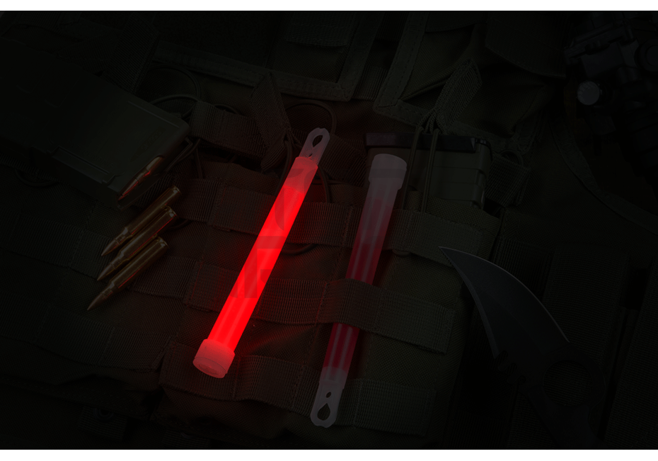 6" Glow stick - red