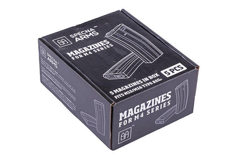 5x M4/M16 mid-cap magazine pack, 140 rounds - sand