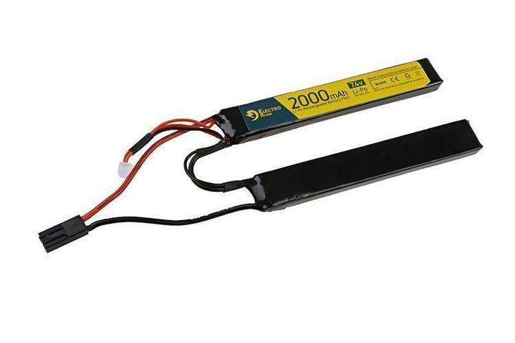 River™ LiPo battery 7.4V 2000mAh 15/30C, mini connector - 2 pieces