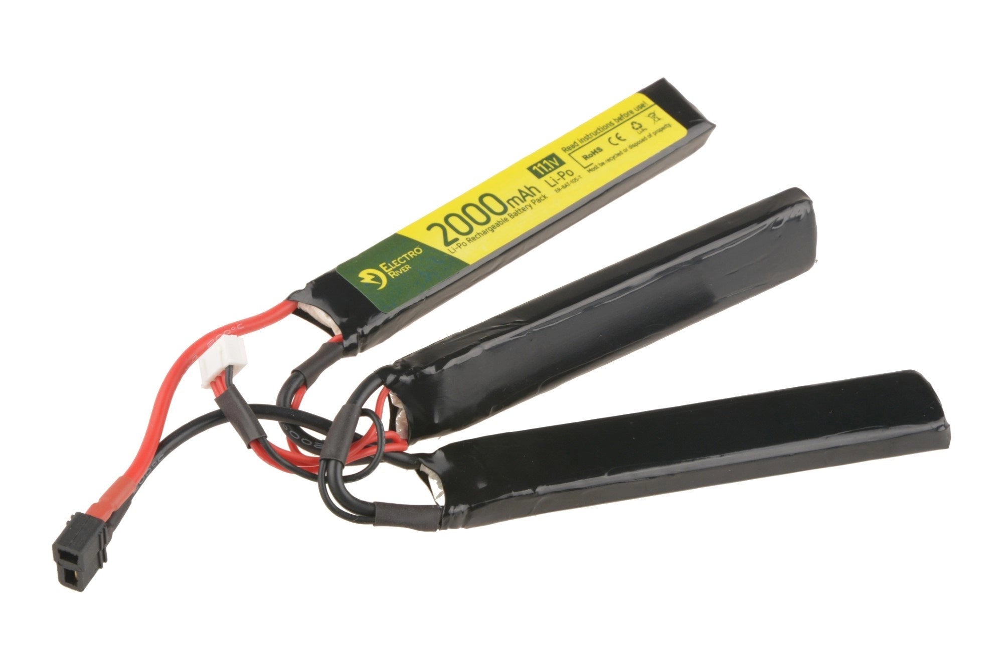 River LiPo battery 11.1V 2000mAh 25/50C T-connector (DEANS) - 3 pieces