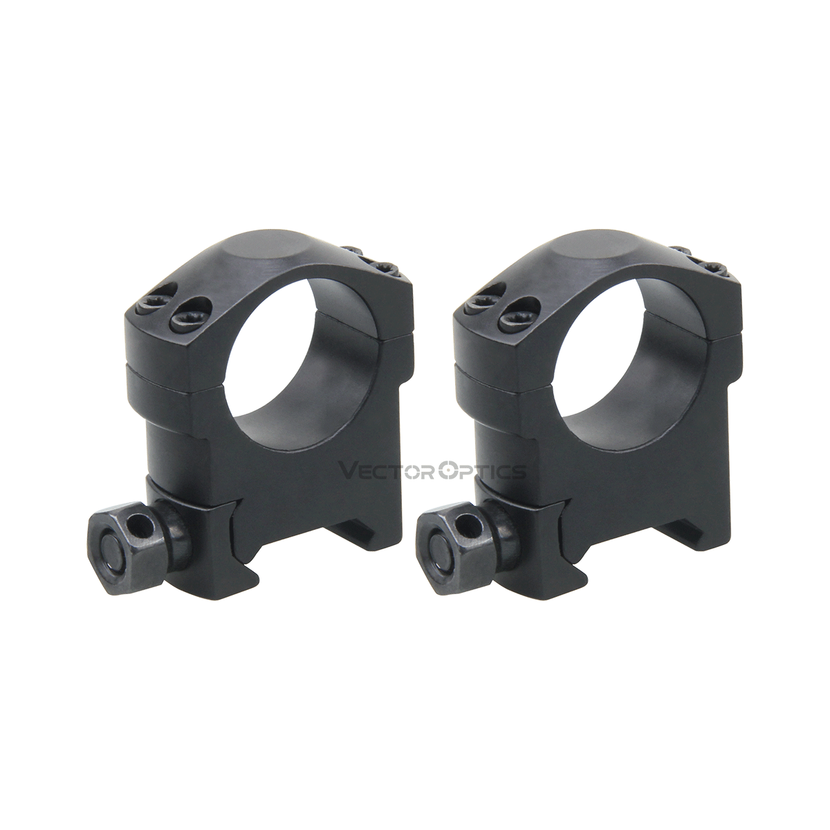 25,4 mm 1" keskikorkeat kiväärin tähtäinrenkaat