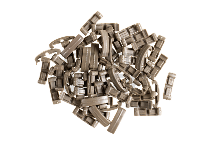 Rail protection clips, 60 pcs - sand