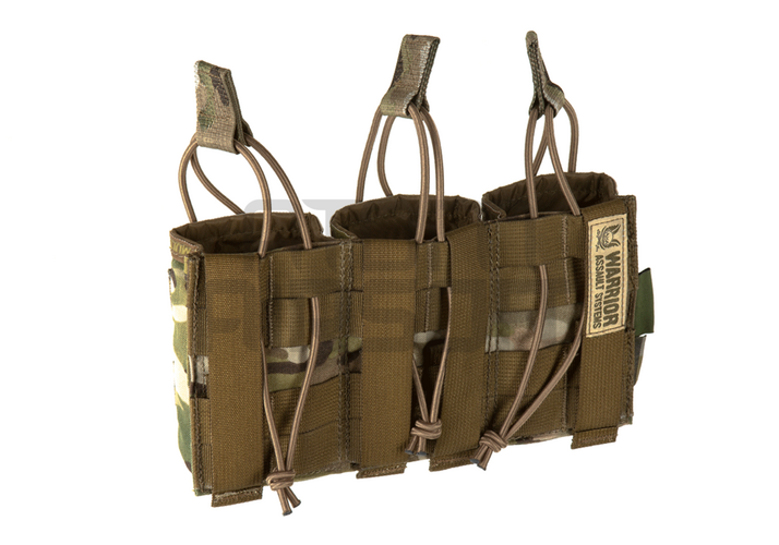 AK 7.62mm open top magazine pouch for three magazines - OD