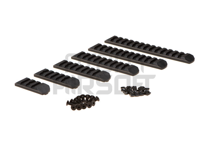 Keymod & M-LOK rail piece, 6 pcs - black