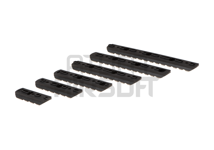 Keymod & M-LOK rail piece, 6 pcs - black