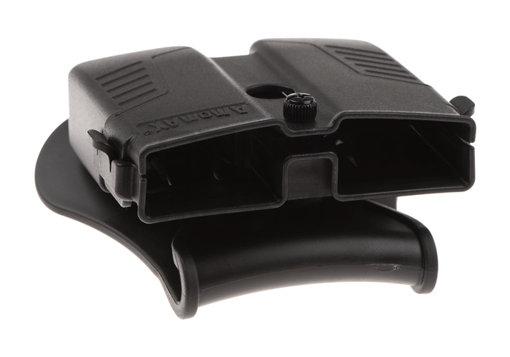 Universal pistol double magazine holster, belt mount