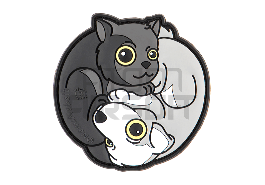 Yin & Yan cat sign - black