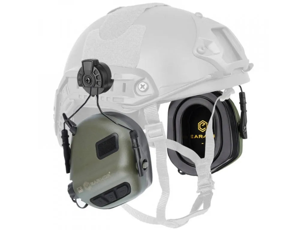 M31H PLUS active hearing protectors with ARC helmet mount - Foliage Green