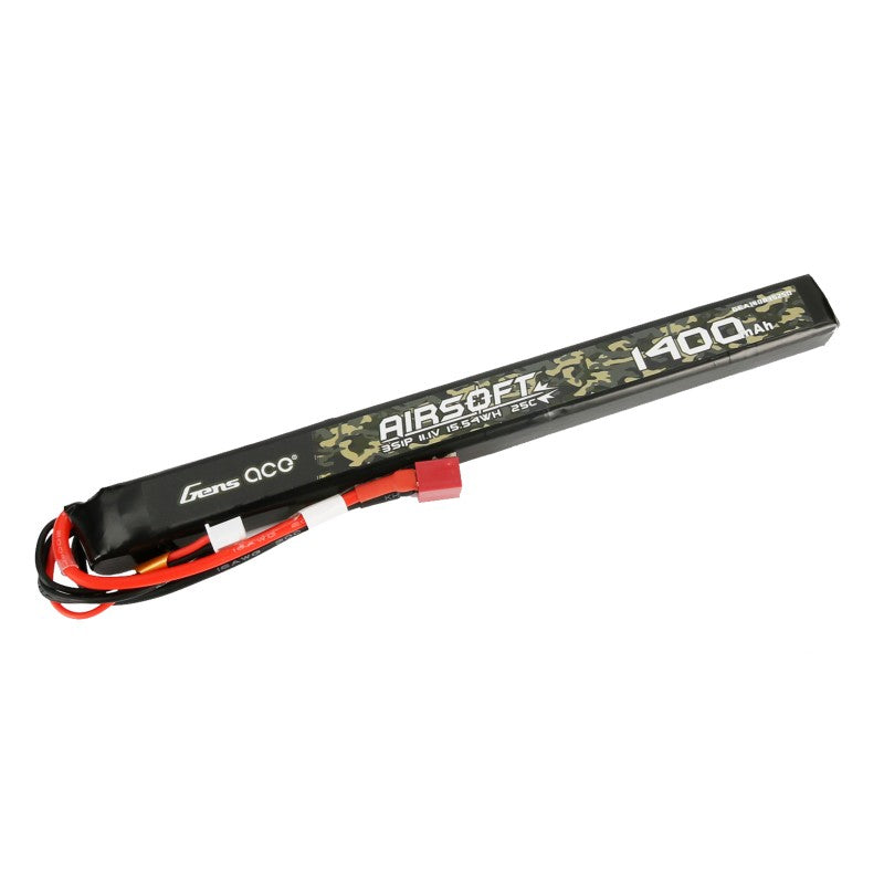 Gens Ace LiPo-akku 11,1V 1400mAh 3S/25C, T-plug/Deans - AK tikkuakku