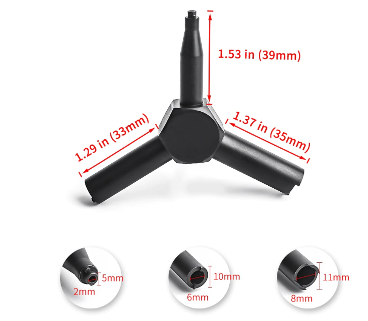 Kkaasuaseen venttiilityökalu, valve key