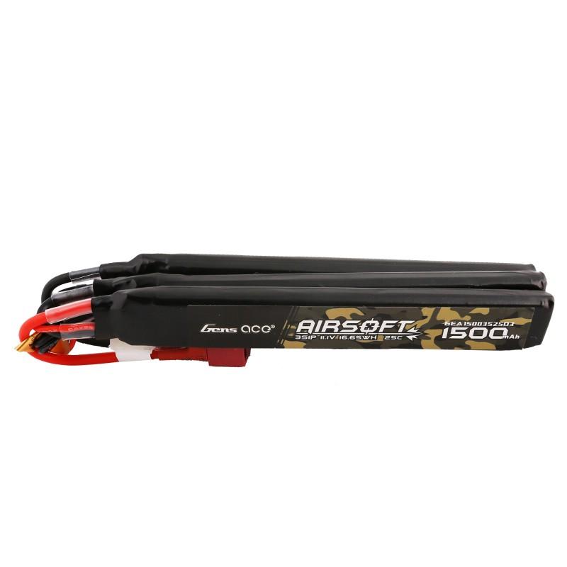 Ace LiPo battery 11.1V 1500mAh 3S/25C nun-chuck, T-plug/Deans