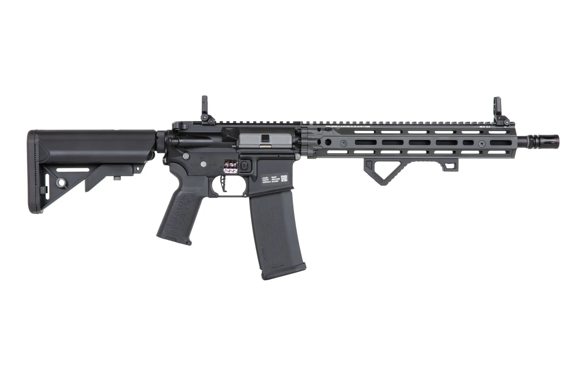 Daniel Defense® RIS III 12.5'' SA-P28 Prime™ HAL ETU harjattomalla moottorilla - Chaos Grey