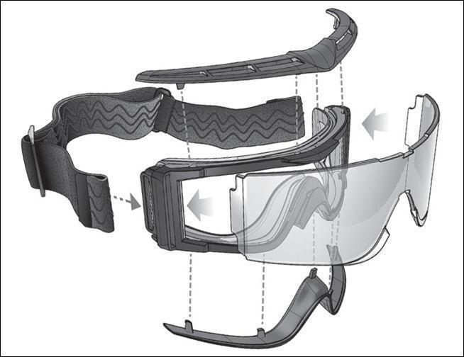 X810 safety glasses with clear lens - sand