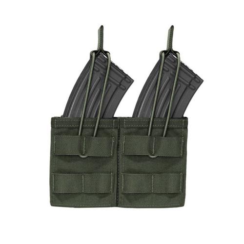 AK 7.62mm open top magazine pouch for two magazines - OD