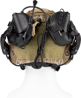 M32X Plus active hearing protectors with speech microphone, ARC helmet mount - black