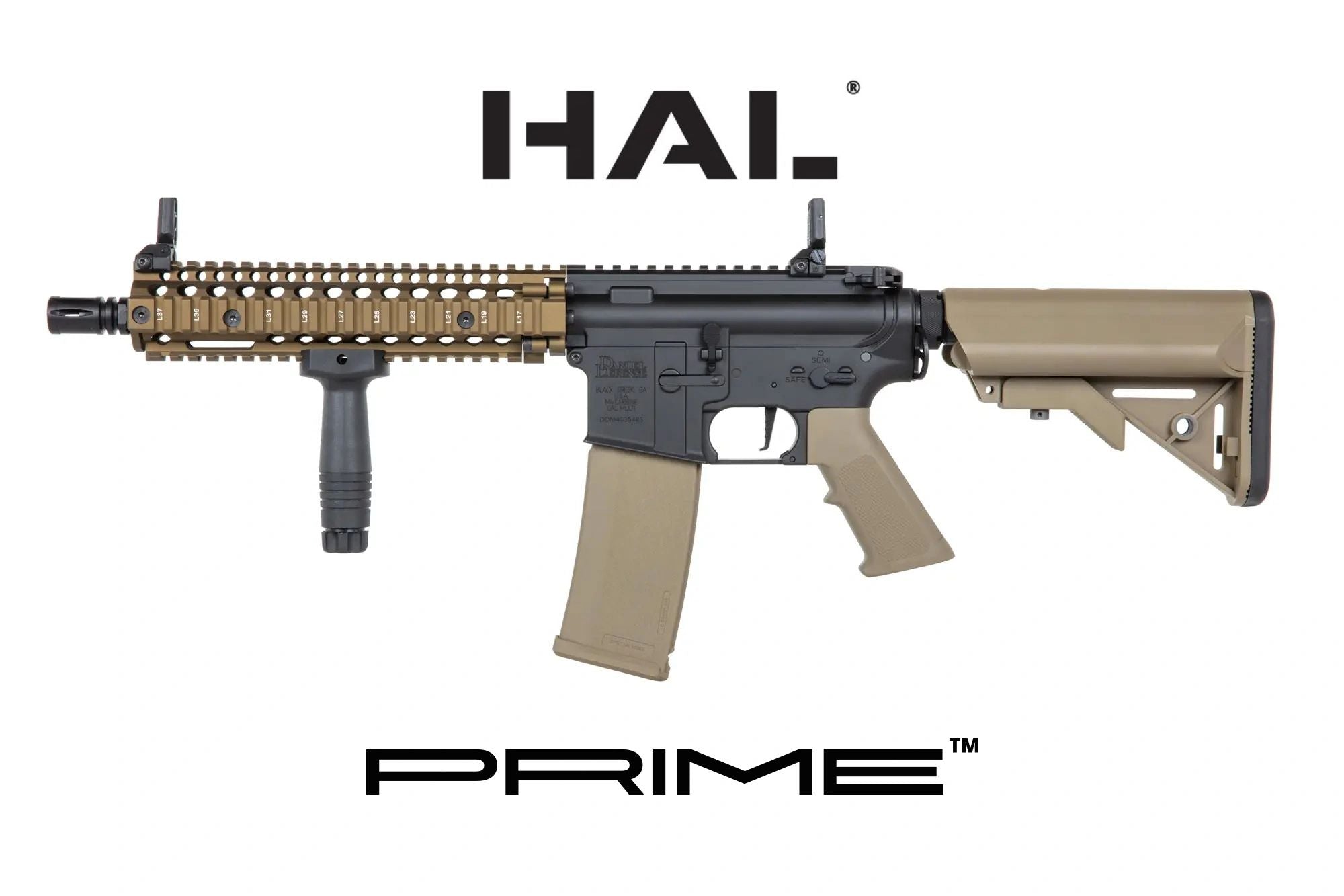 Daniel Defense® MK18 SA-P19 Prime™ HAL ETU harjattomalla moottorilla – Chaos Bronze