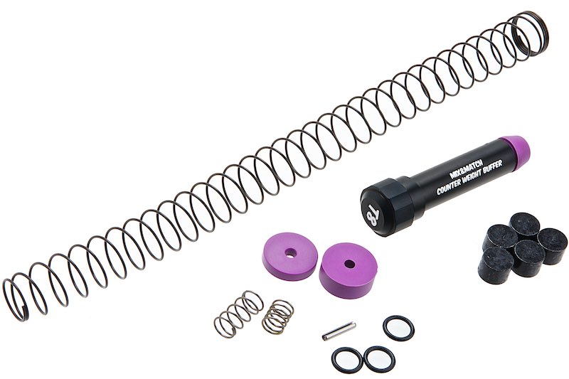 Tokyo Marui MWS GBBR Airsoft Mix & Match Counter Weight Buffer, buffer spring set (V2)