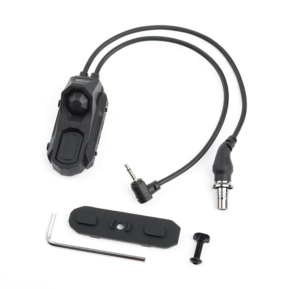 WADSN AN kaksitoiminen asevalon etäkytkin, SF-yhteensopiva & 2.5mm liitin - musta
