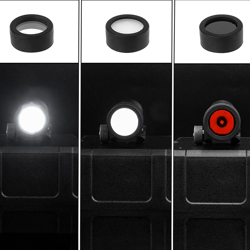 WADSN 25.4mm valaisimen etulinssin suoja (kirkas, diffuusori ja IR-filtteri)