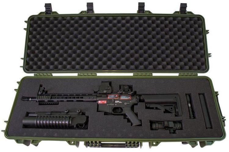 Large Hard Case, hard plastic gun case - black