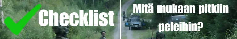 Checklist: Mitä ottaa mukaan pidemmille airsoft-peleille? – Vinkit valmistautumiseen ja jaksamiseen