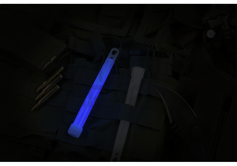 6" glow stick - blue