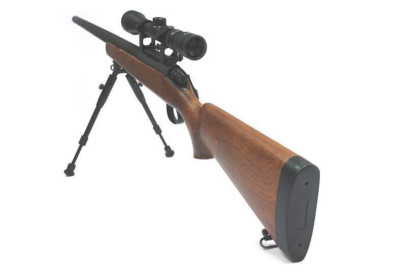MB03EL bolt-action sniper rifle with scope and forelegs