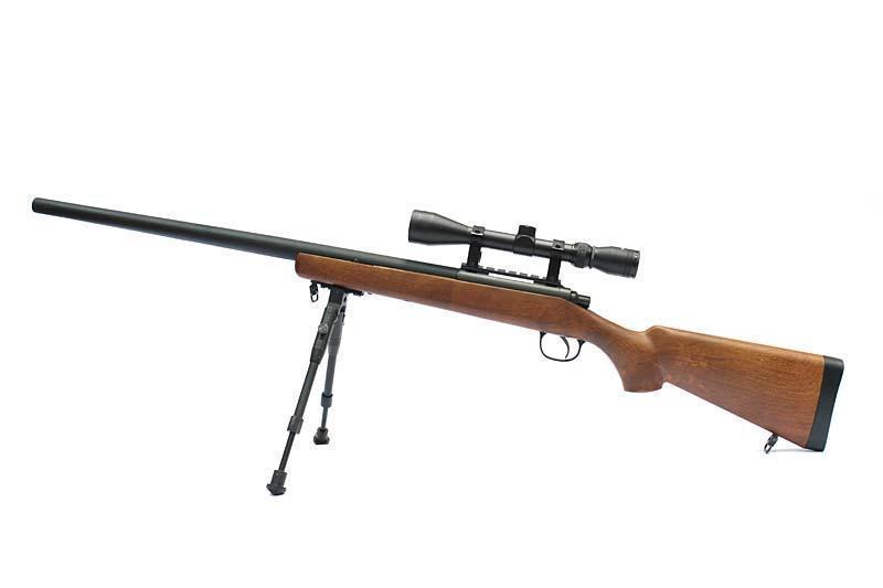 MB03EL bolt-action sniper rifle with scope and forelegs