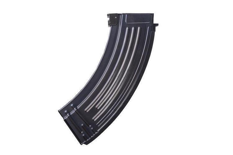 AK47 mid-cap steel magazine, 120 rounds - black