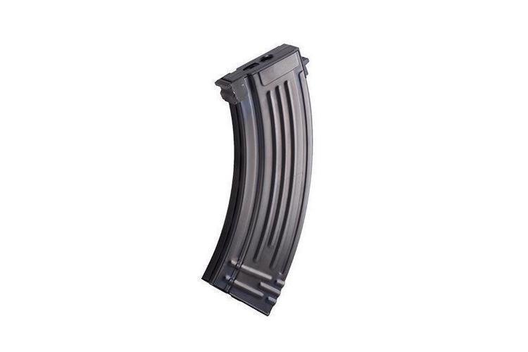 AK47 mid-cap steel magazine, 120 rounds - black