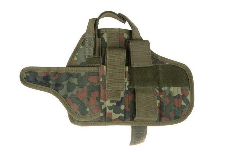 Universal Pistol Thigh Holster with Magazine Pocket - flecktarn