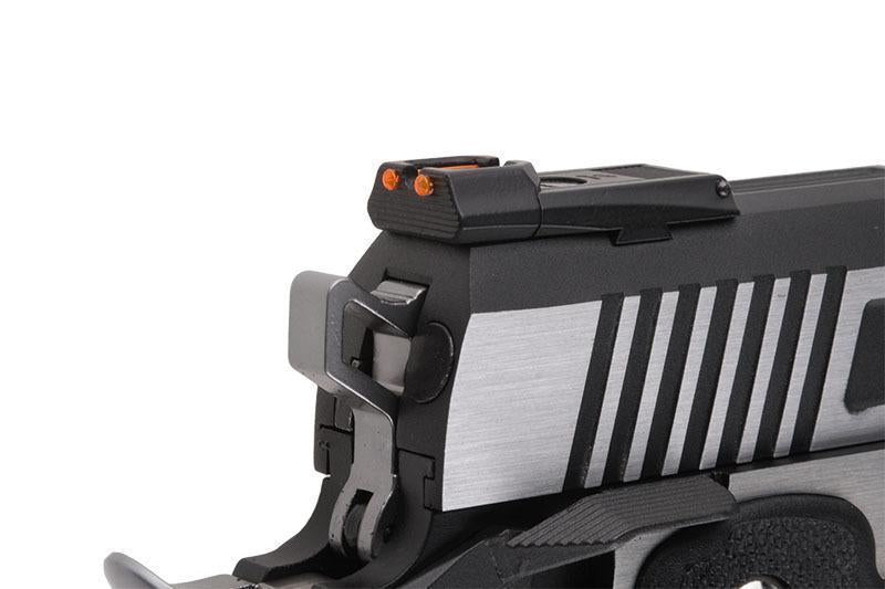 HX1001 GBB-pistooli, "split slide", täysmetallinen – musta/harmaa