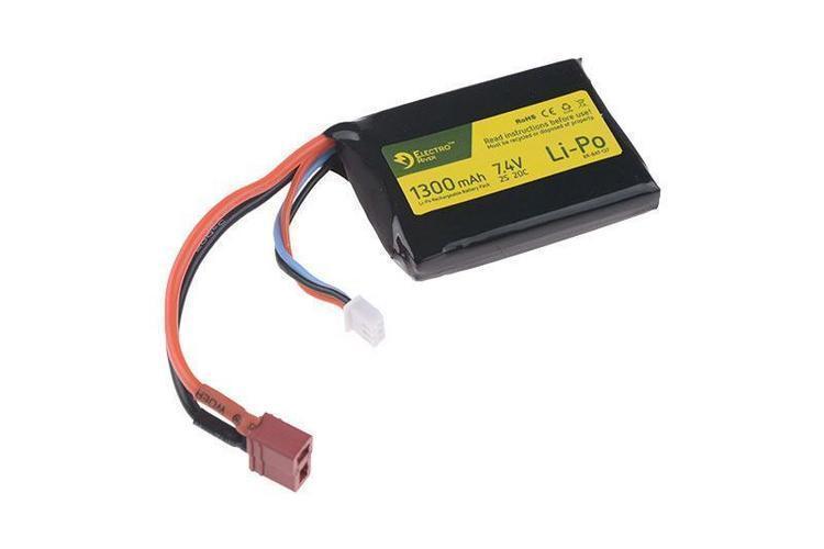 River ™ PEQ Compatible LiPo Battery 7.4V 1300mAh 20/40C - T-Connector (Deans)