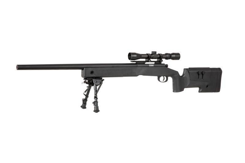 SA-S02 CORE sniper rifle with scope and forelegs - black