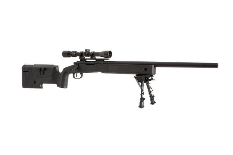 SA-S02 CORE sniper rifle with scope and forelegs - black