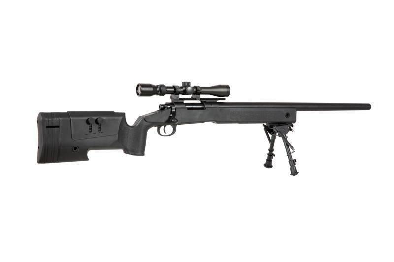 SA-S02 CORE sniper rifle with scope and forelegs - black