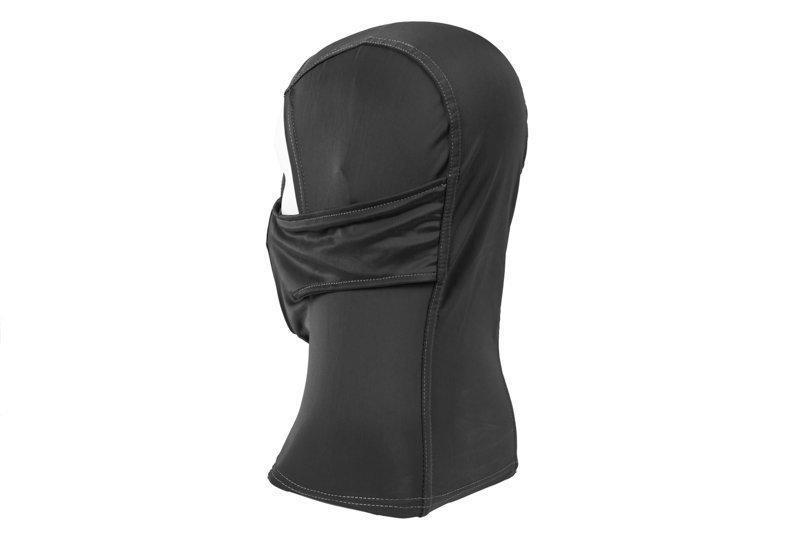 Balaclava style lower face shield - black