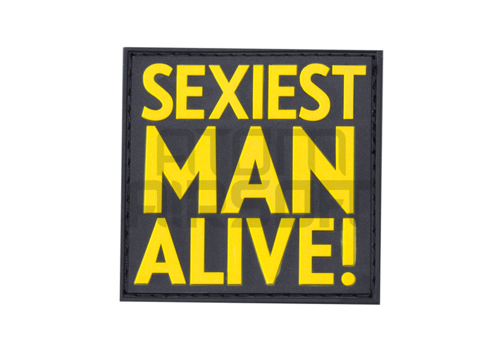 "Sexiest Man Alive" PVC velcro badge - colored