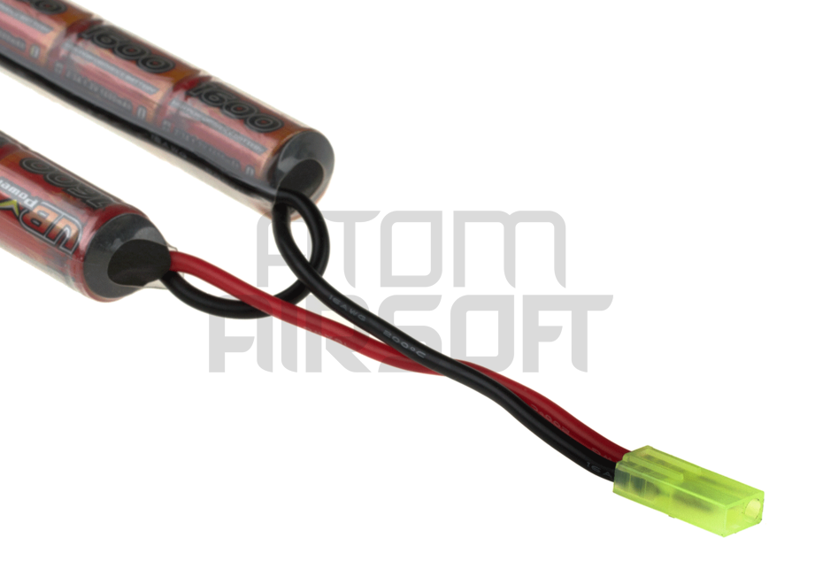 NiMh 1600mAh 9.6v, 2-piece nun-chuck crane battery, mini connector