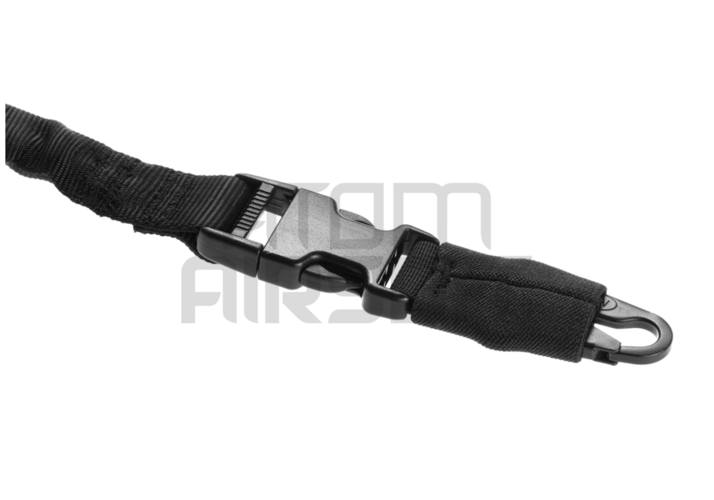 Pikairroitettava 1-pistehihna, MOLLE-kiinnitys, H&K-solki - musta