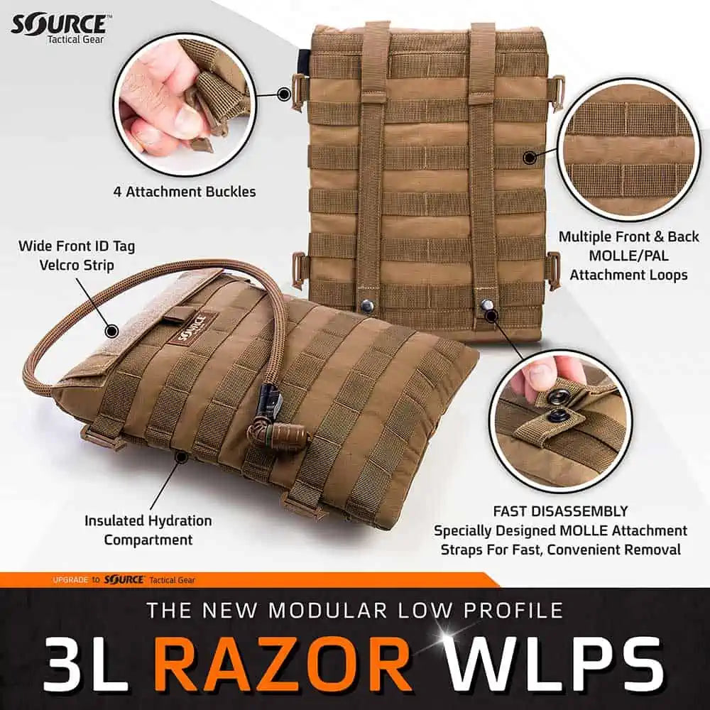 Razor 3L MOLLE Hydration Pouch + Hydration Bladder - Multicam