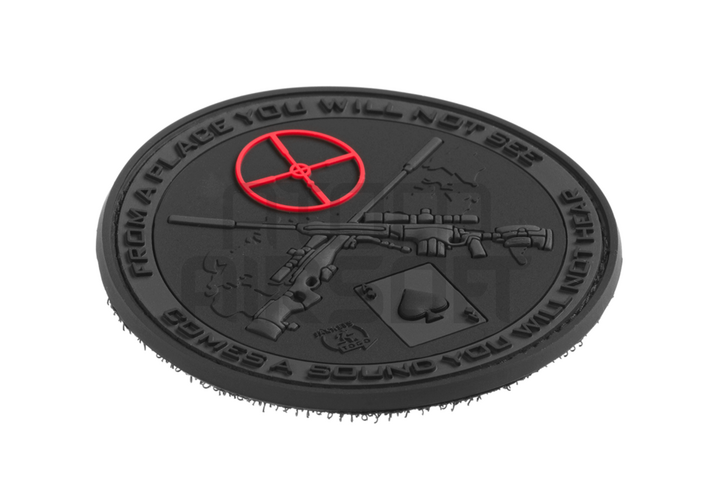 Sniper PVC Velcro Badge - Black