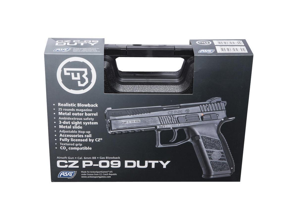 CZ P-09 GBB gas pistol + case (metal slide) - black
