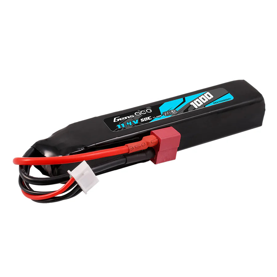 Ace LiPo battery 11.4V HV 1000mAh 3S/50C, T-plug/Deans