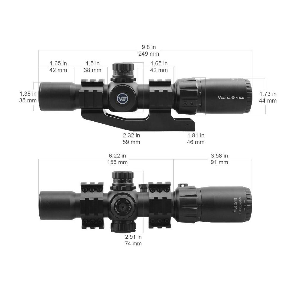 Mustang 1-4x30SFP Gen. 2 short-dot riflescope