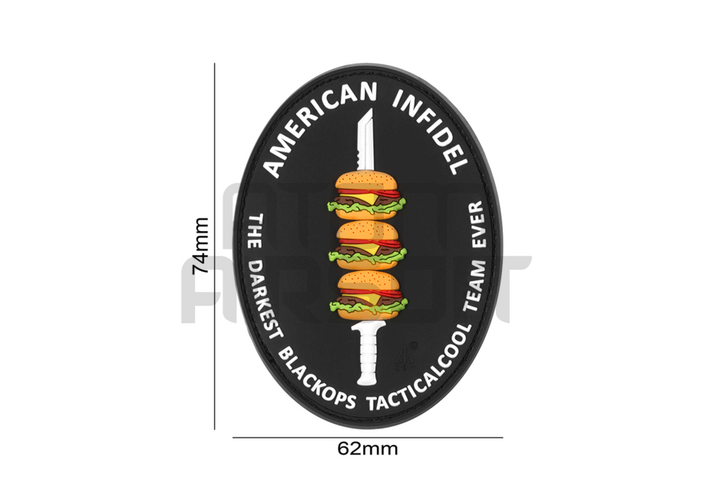 "American Infidel" PVC velcro badge