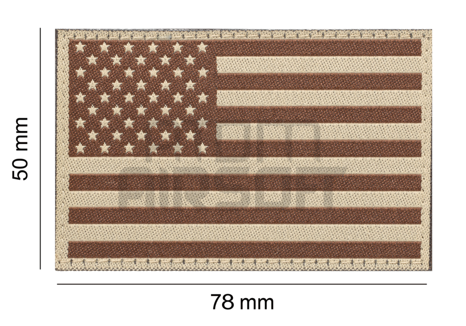 USA flag velcro patch - desert