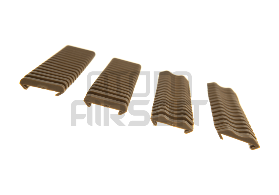 Ladder rail cover, rubber rail protectors, 18 rungs - Dark Earth